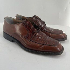 Caporicci Mens Dress Shoes Genuine Alligator Italian Lace up Shoe 9 $699 Gators